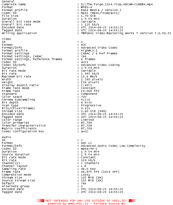 NFODatei xREL.v3 Release & NFO